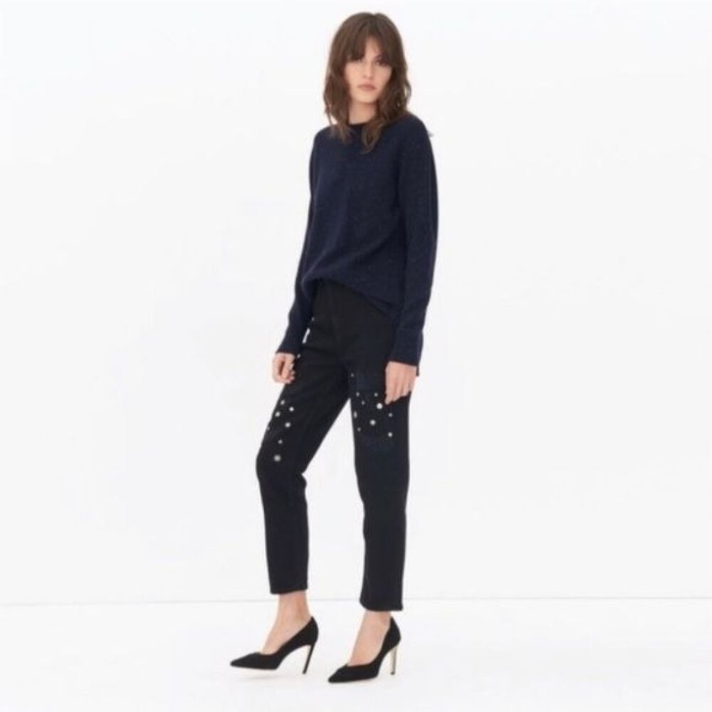 Sandro Paris Maceoplex Rudie Studded Highwaisted Jeans| 34